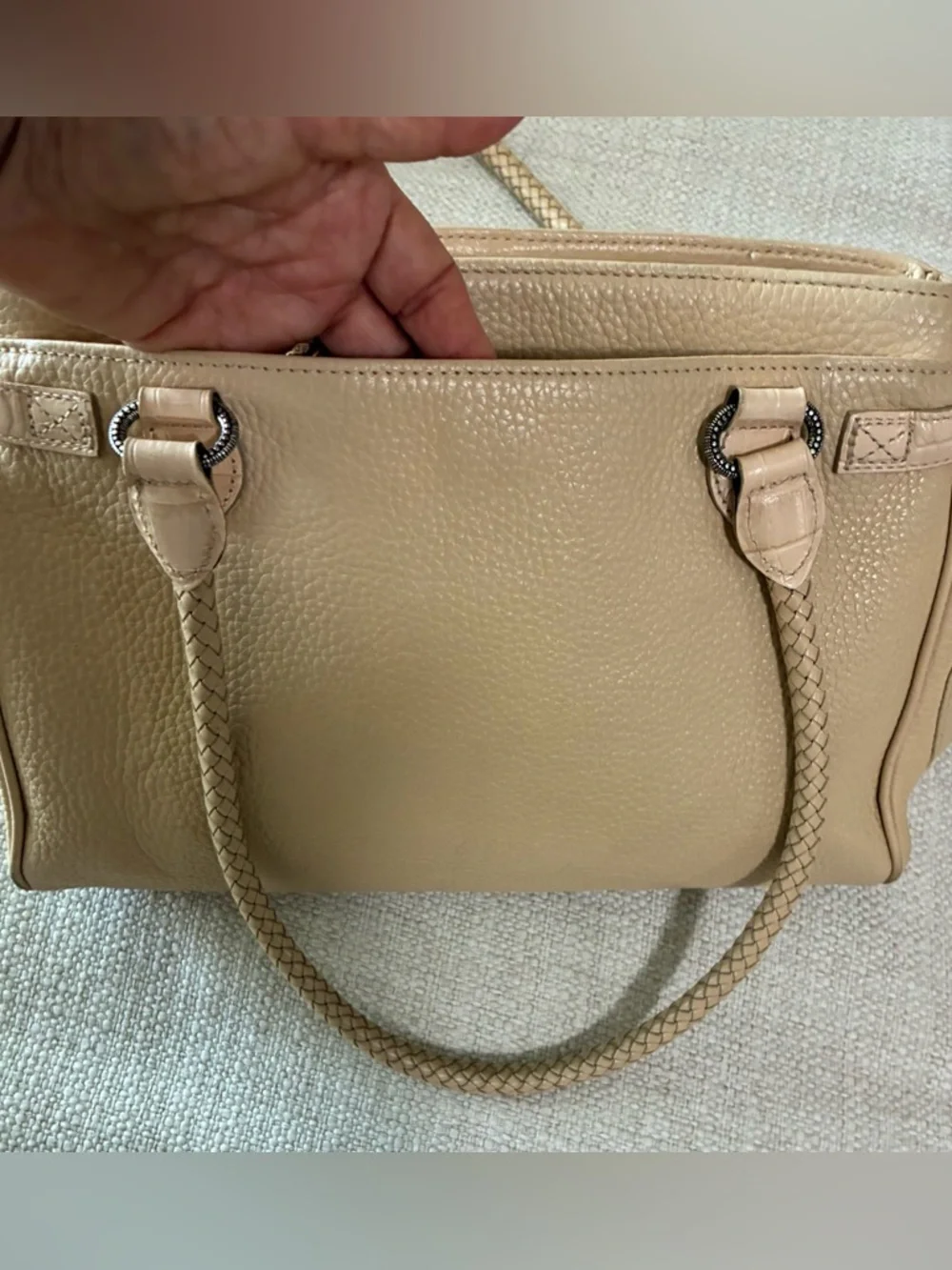 VINTAGE BRIGHTON
BEIGE PEBBLED LEATHER HANDBAG - Picture 14 of 14